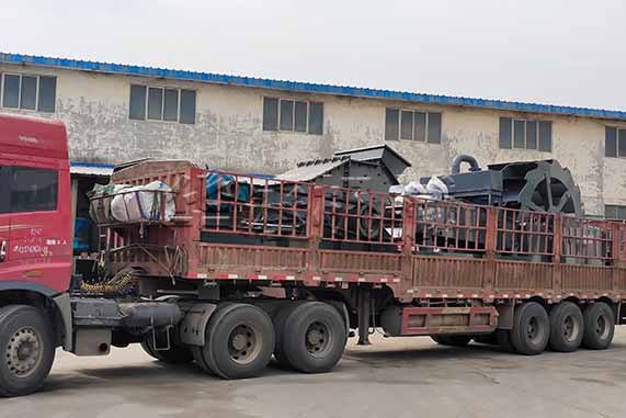 鵝卵石制砂機發貨現場拍攝